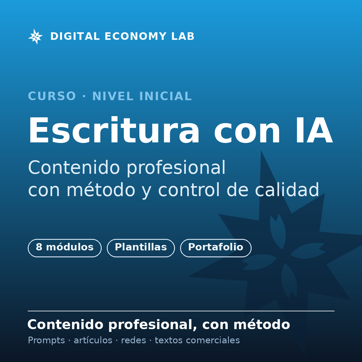 Escritura con IA — Contenido profesional con método